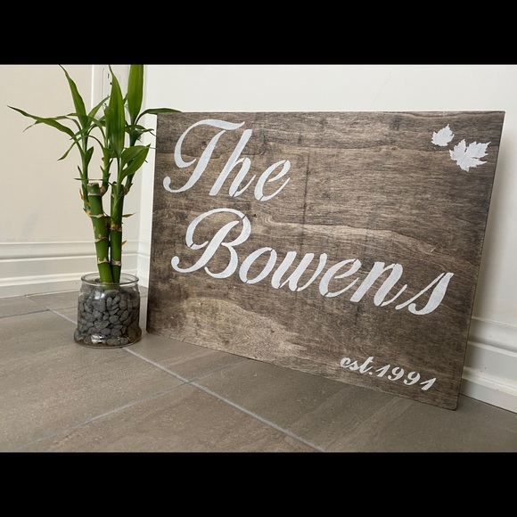 Customized family name sign - plywood - Picture 2 of 4